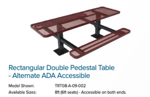 Rectangular Double Pedestal Table