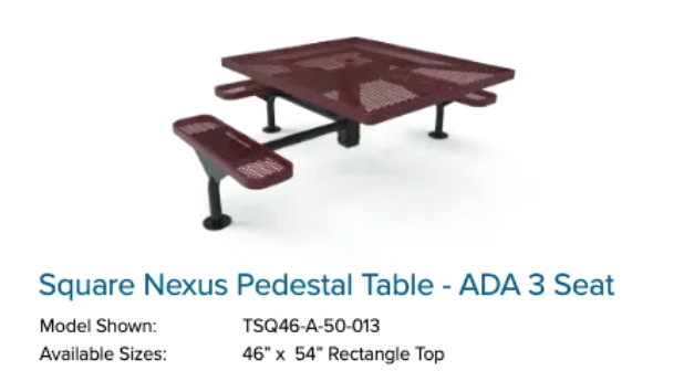 Square Nexus Pedestal Table