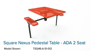 Square Nexus Pedestal Table