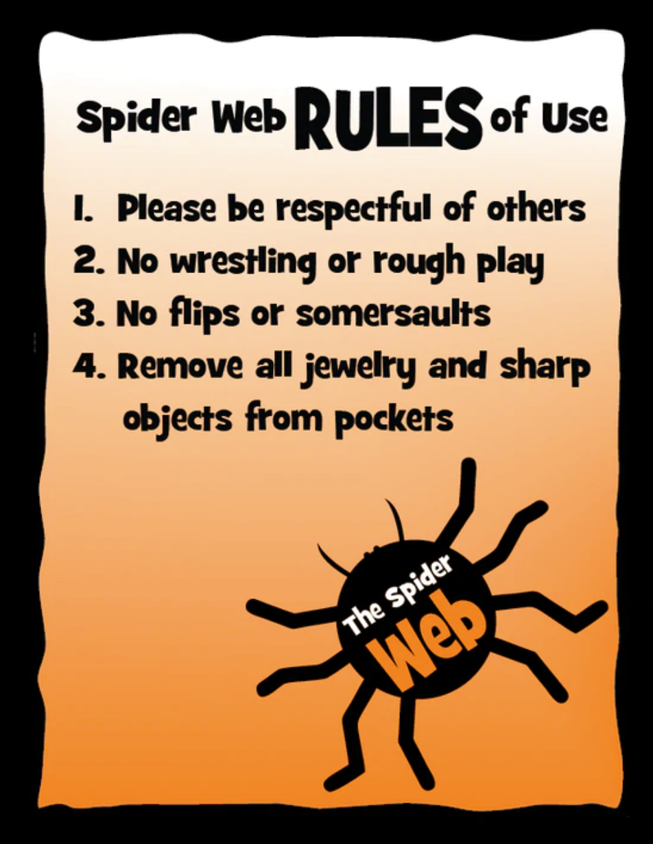 Spider Web Rules Spider Web Rules Sign – Farmtasticfun